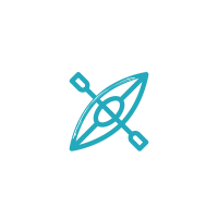 Logo Canoë Kayak Granhòta rond bicolore